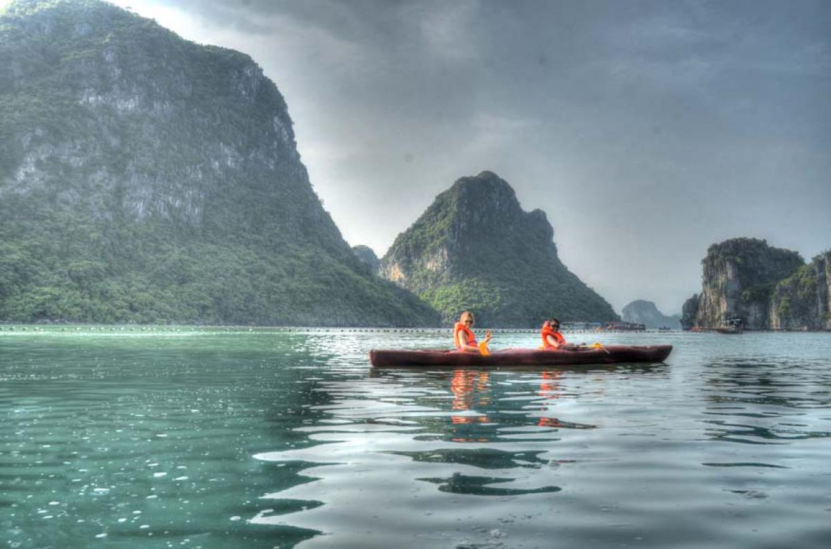 Halong Bay Cruise, Caving, and Kayaking